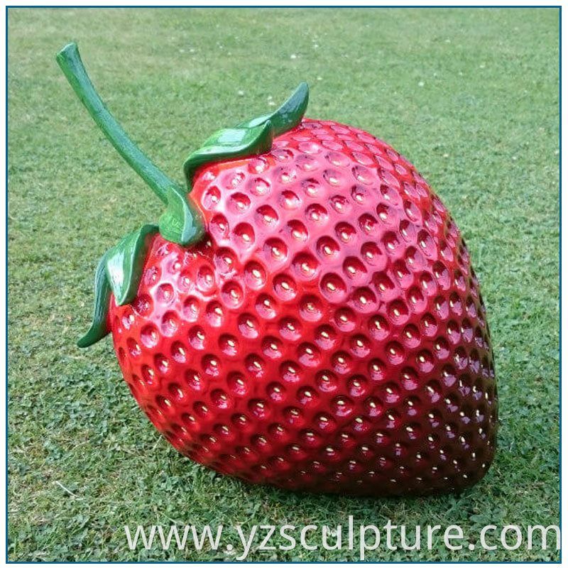 large fiberglass strawberry statue